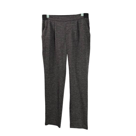 Old Navy Womens Charcoal Heather Black Elastic Waist Pull On Pants Size S Ankle - Picture 1 of 4
